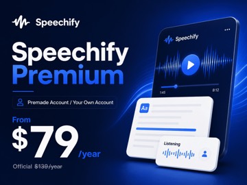 Speechify Premium private account or own-account upgrade options